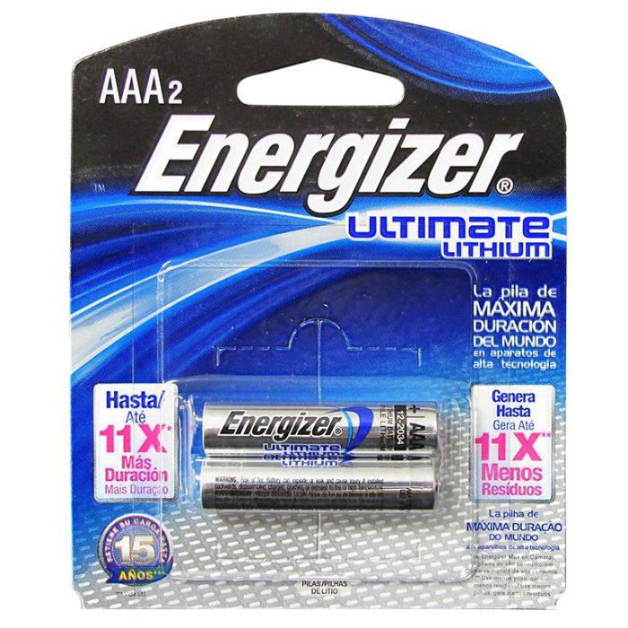#pila Energizer Aaa De Litio Ultimate 92l Blister 2pcs Precio Por Unidad