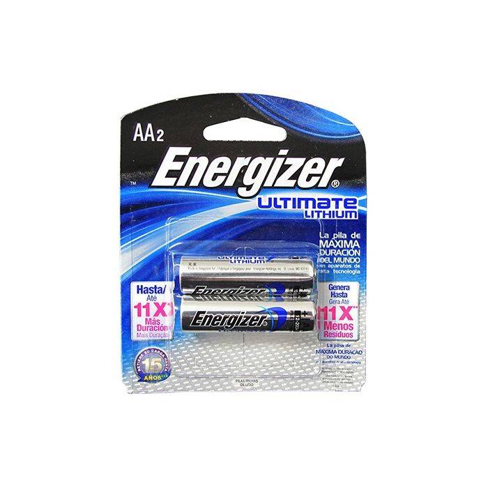 #pila Energizer Aa De Litio Ultimate 91l Blister 2pcs Precio Por Unidad
