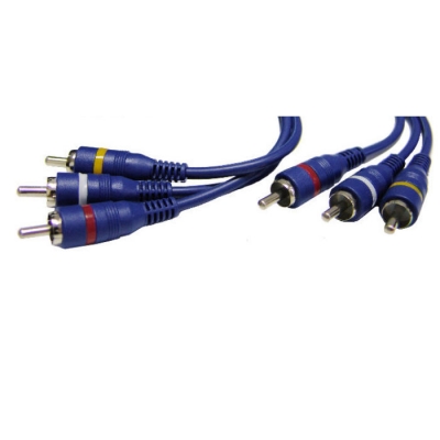 Cable Armado Artekit Linea Blue De 3x3rca 0.9mts